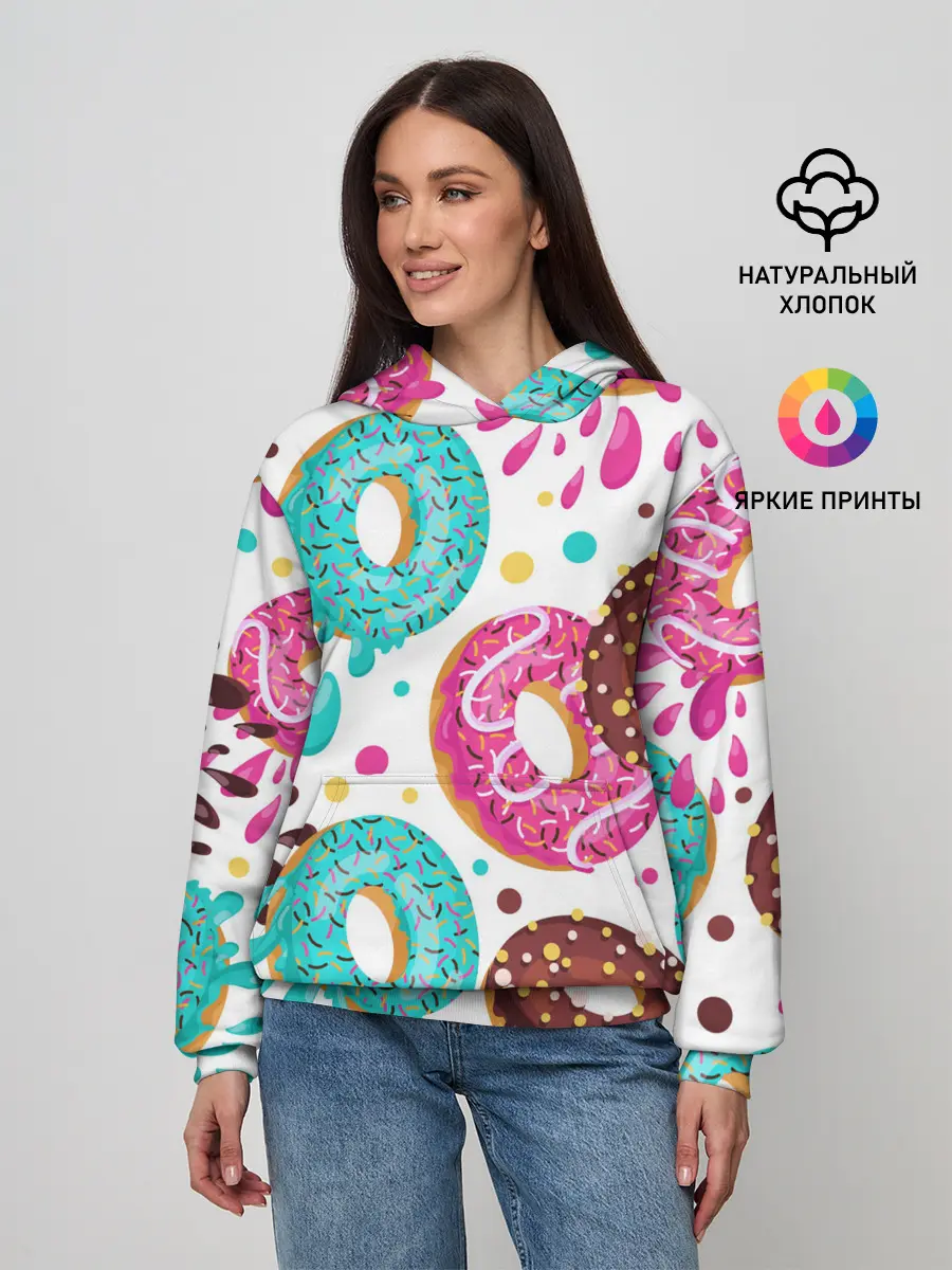Женское худи / Любитель пончиков