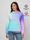 Женское худи / небесно голубой градиентный