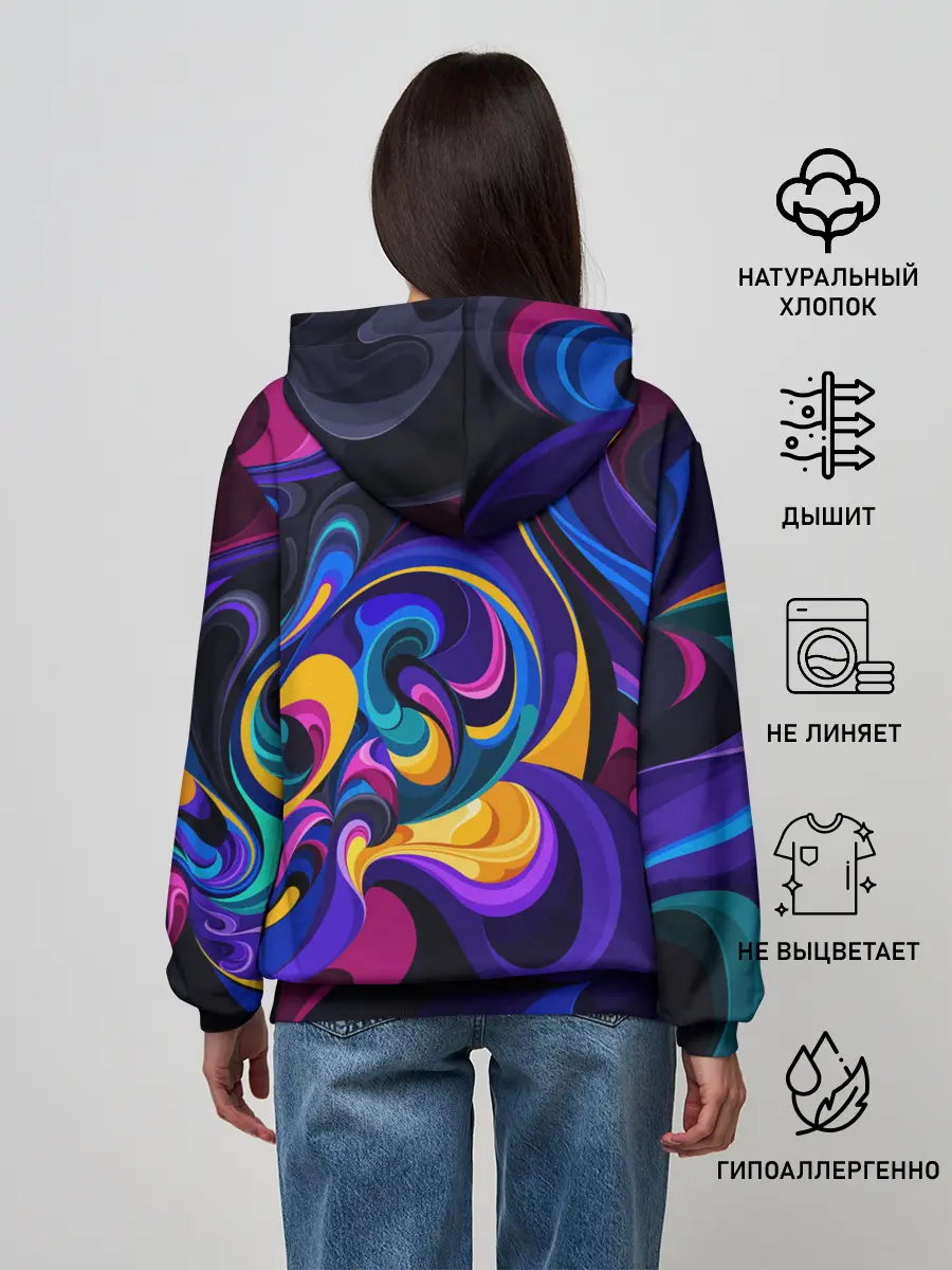 Женское худи / ABSTRACT COLOR