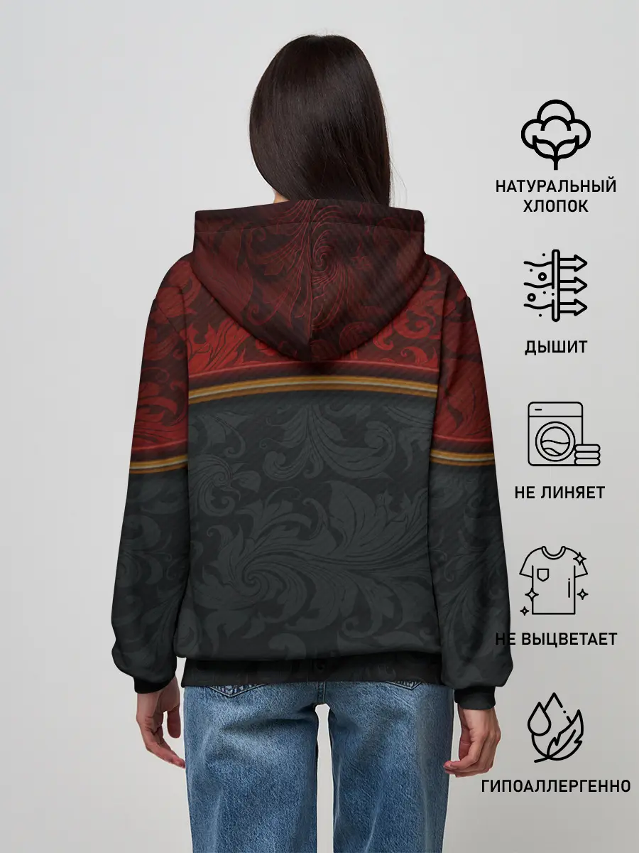 Женское худи / Кружева на карбоне | Lace Carbone