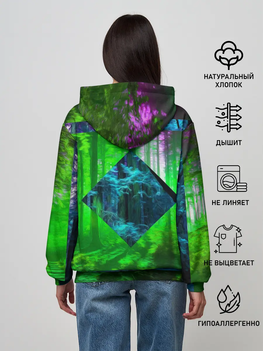 Женское худи / ПСИХОДЕЛИЯ ЛЕСА