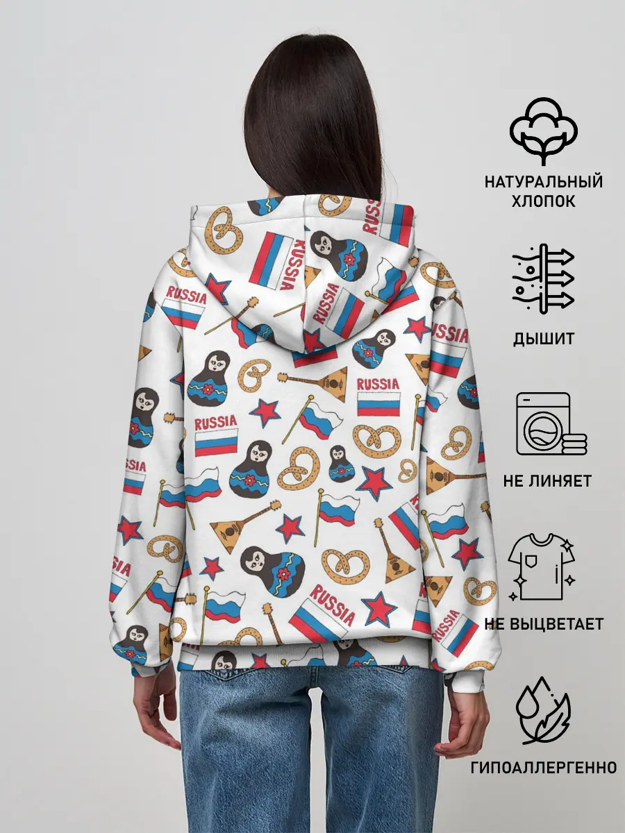 Женское худи / РОССИЯ УЗОР