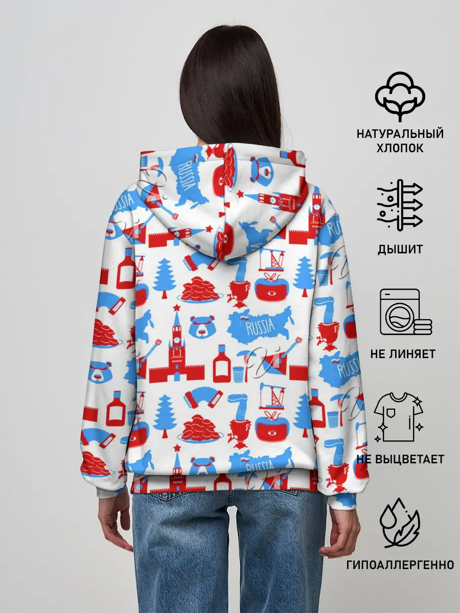 Женское худи / РОССИЯ УЗОР