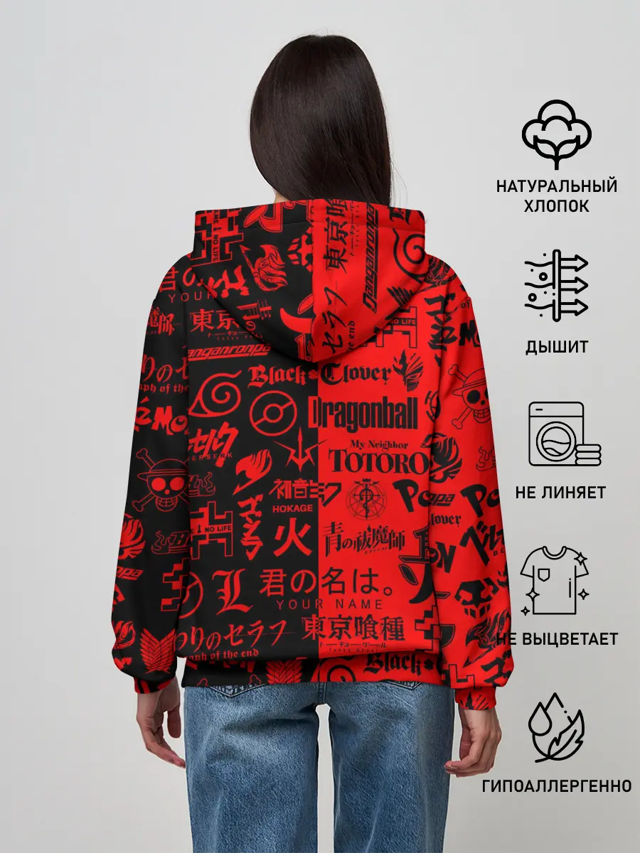 Женское худи / ЛОГОТИПЫ АНИМЕ