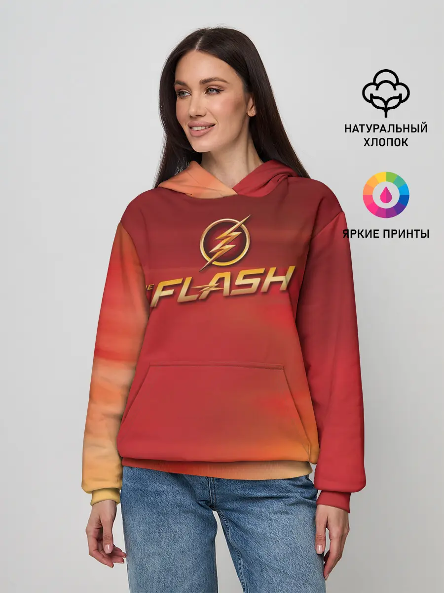 Женское худи / The Flash Logo Pattern