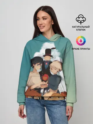 Женское худи / Хаул, Софи, Кальцифер и другие