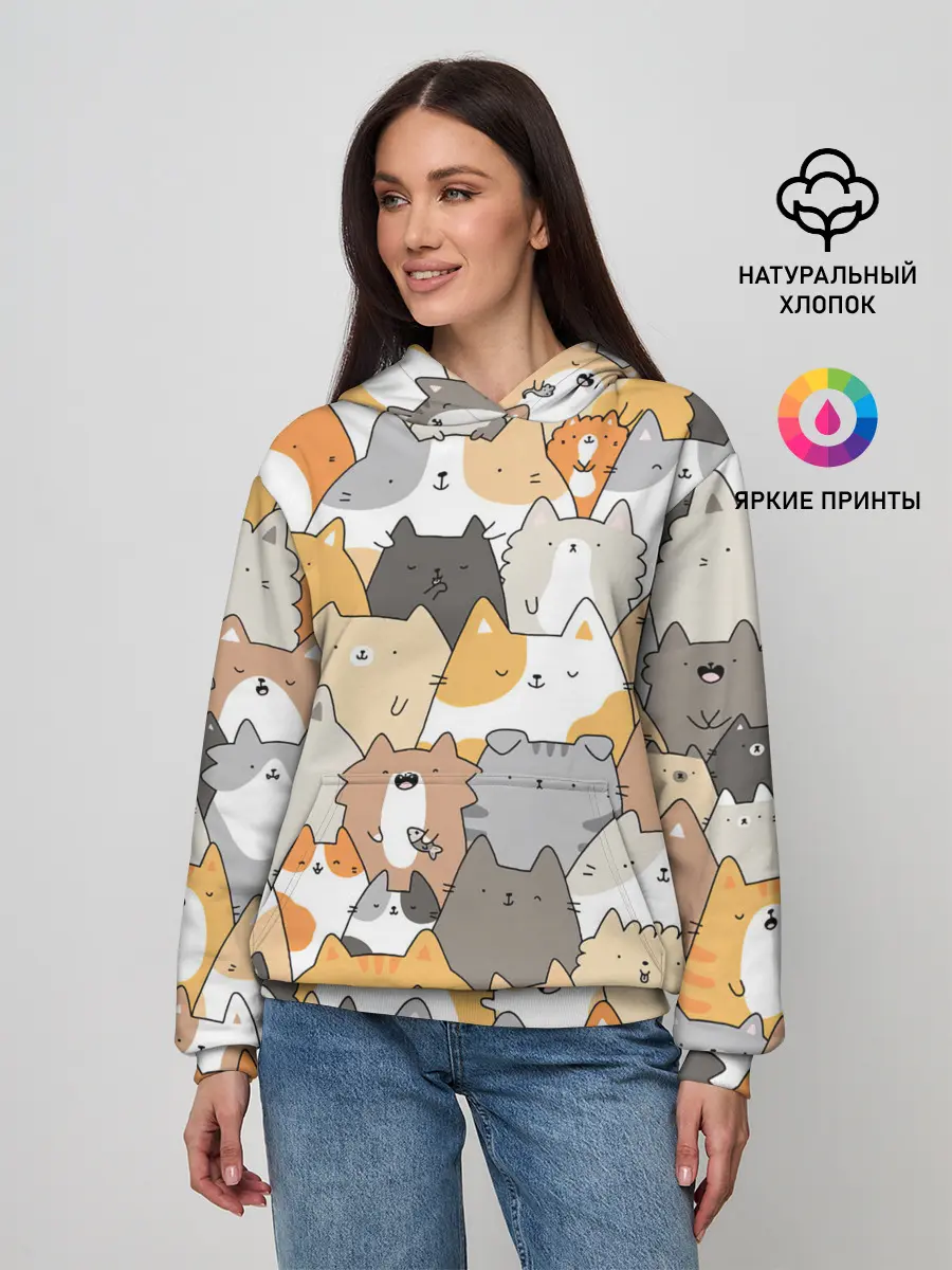 Женское худи / Кошачья стая