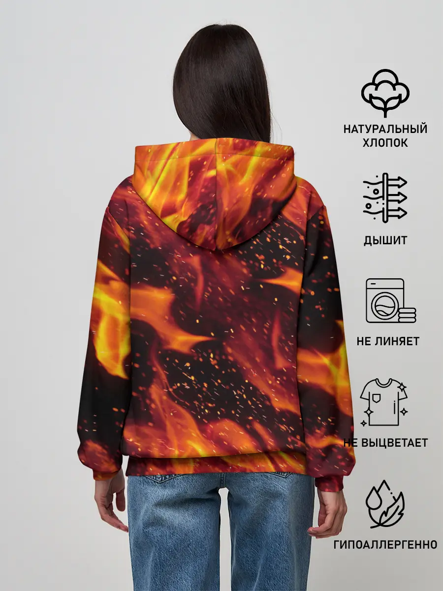 Женское худи / ЯЗЫКИ ПЛАМЕНИ