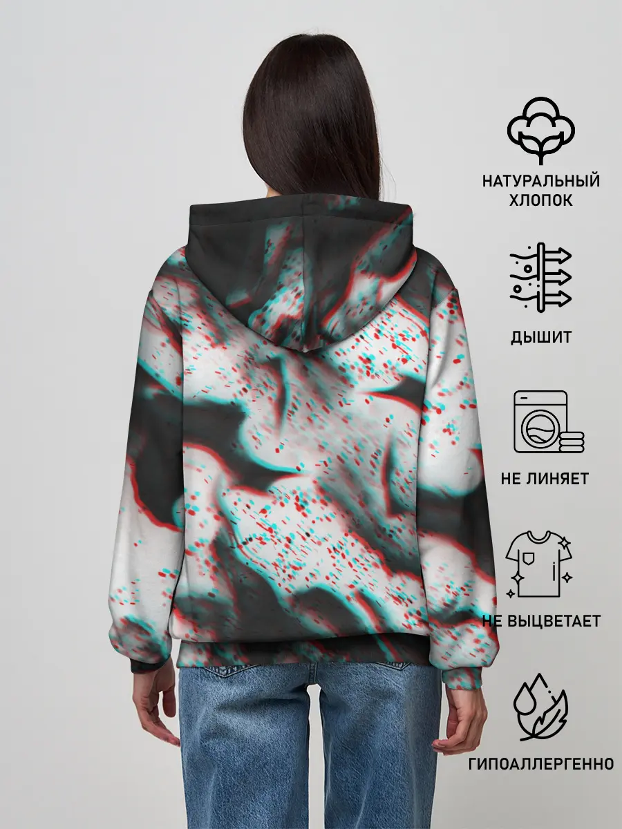 Женское худи / ОГОНЬ ГЛИТЧ