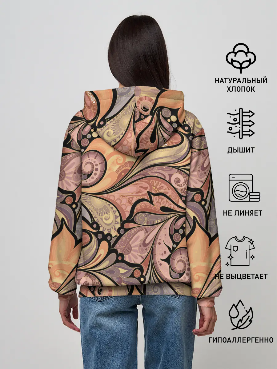 Женское худи / дудл узоры