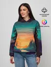 Женское худи / Закат Лес