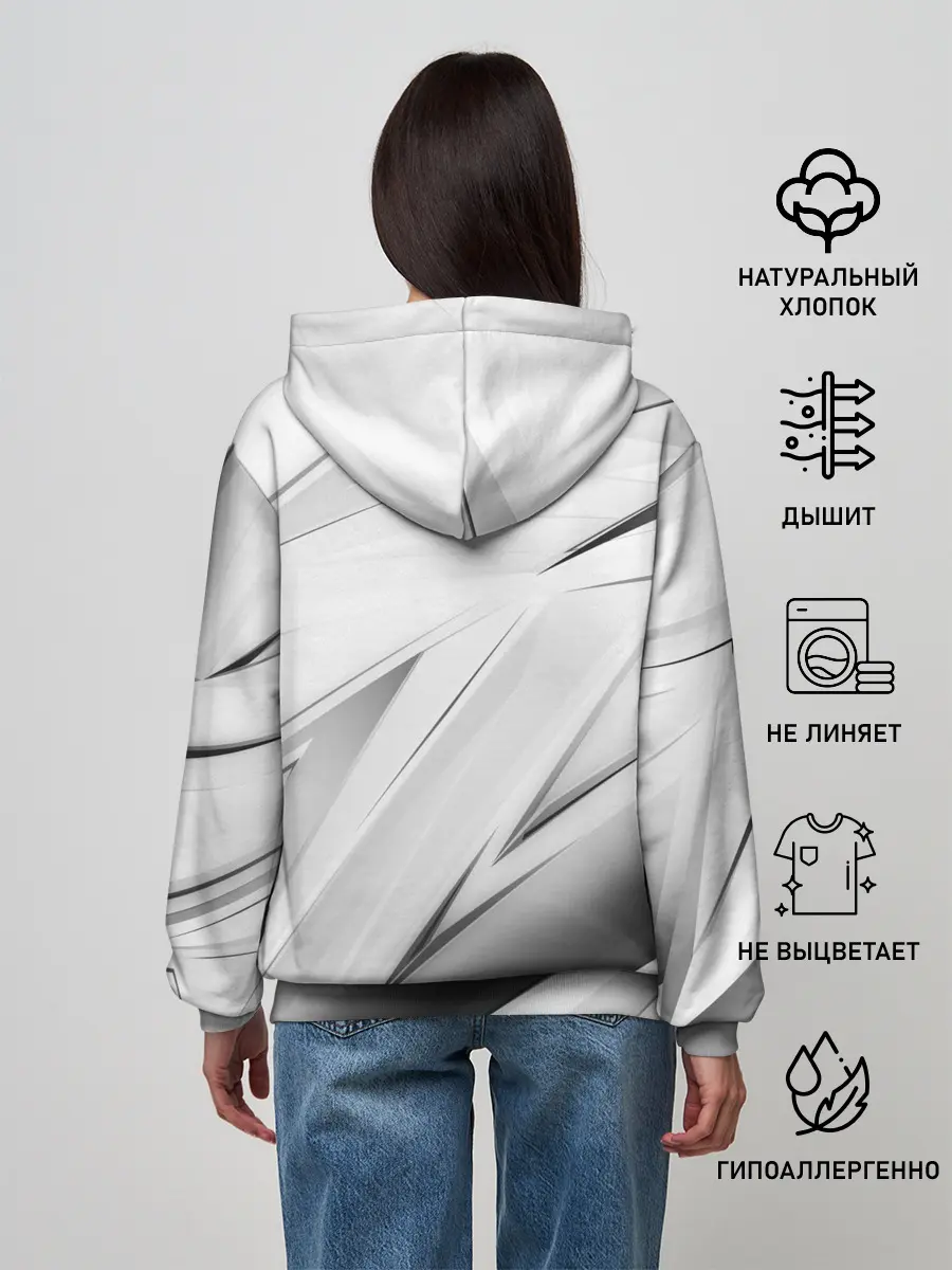 Женское худи / GEOMETRY STRIPES WHITE