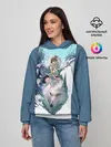 Женское худи / Mononoke голубое небо