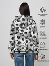 Женское худи / футбольные мячи много