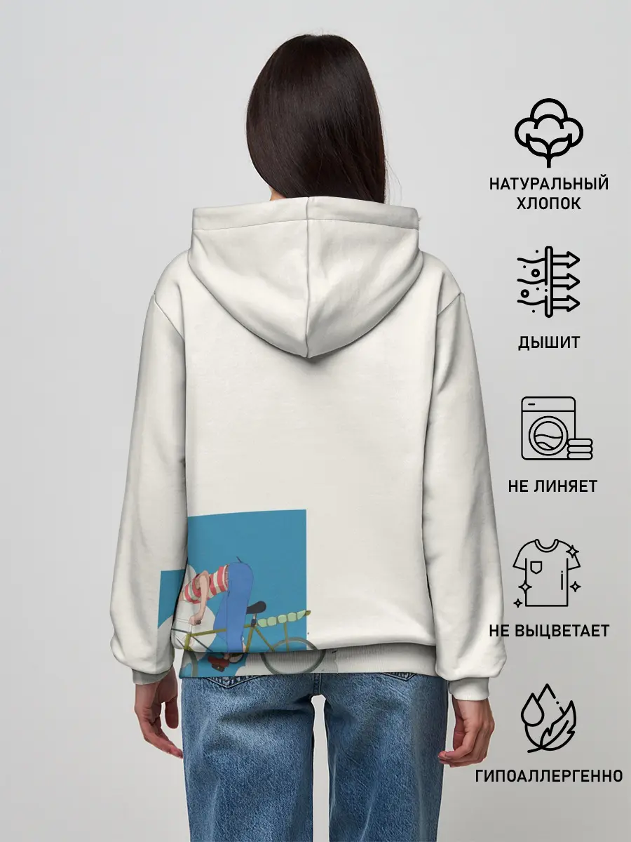 Женское худи / Kiki’s Delivery Service на метле