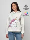 Женское худи / Пухленький единорог