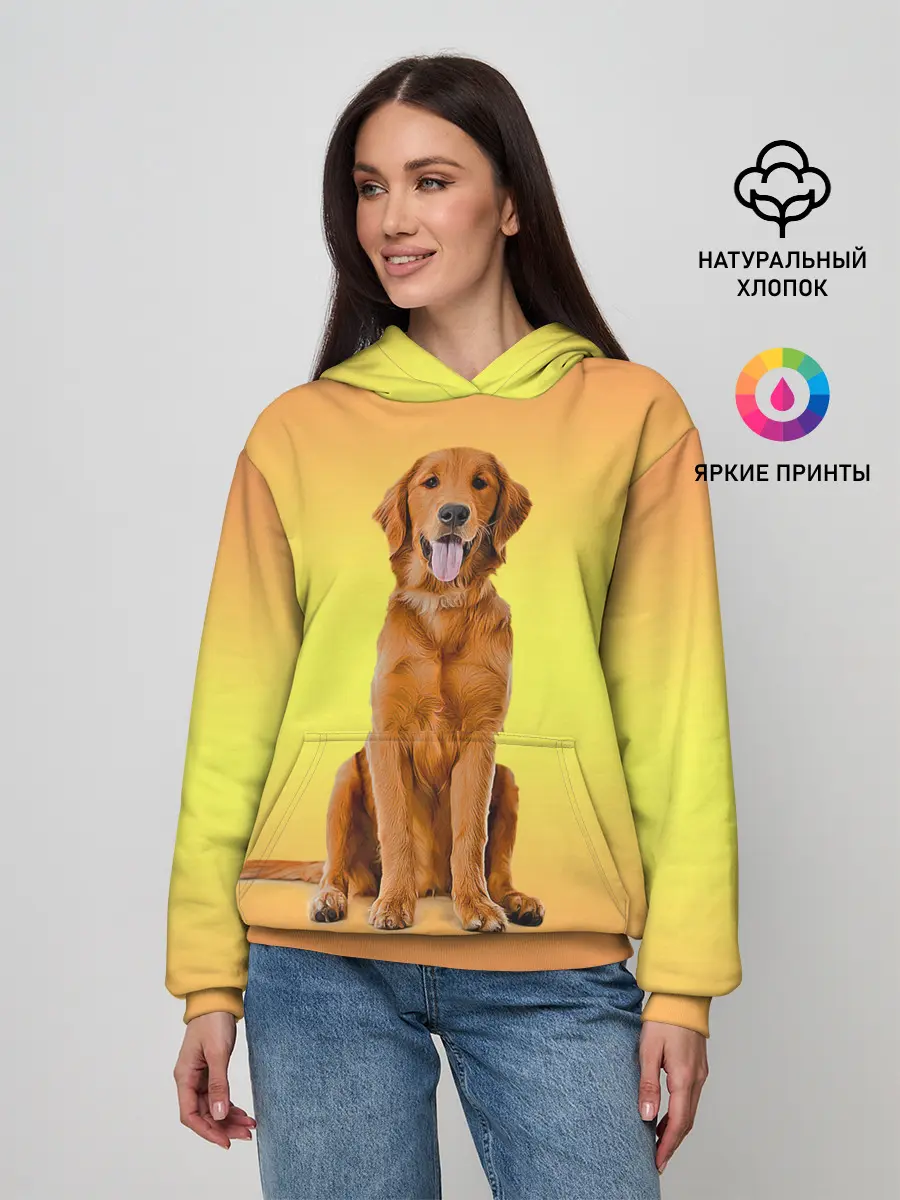 Женское худи / Золотистый ретривер