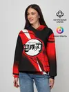 Женское худи / KIMETSU NO YAIBA абстракция