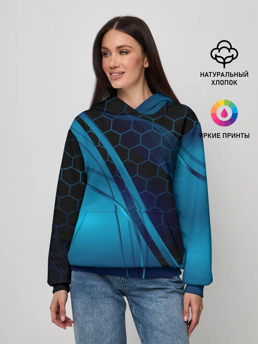 Женское худи / ABSTRACT BLUE