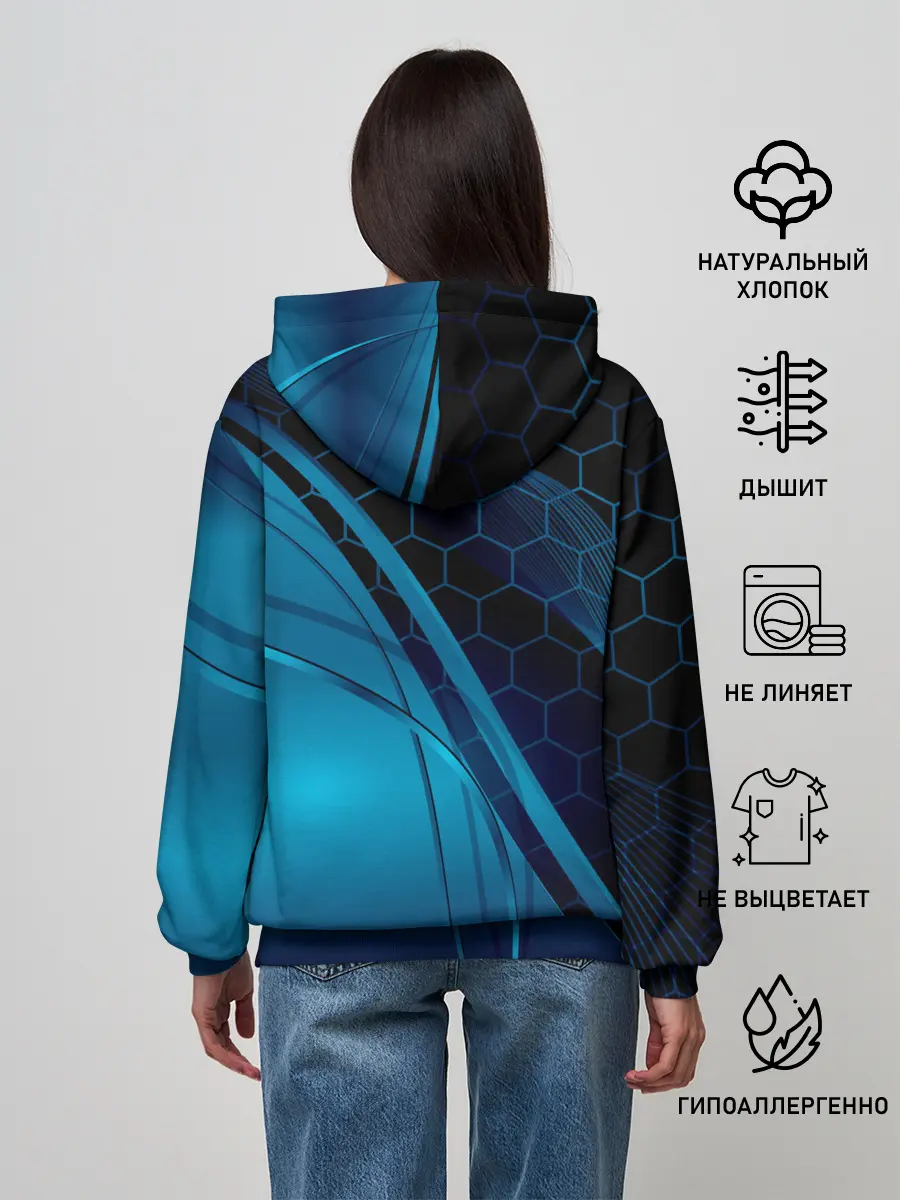 Женское худи / ABSTRACT BLUE