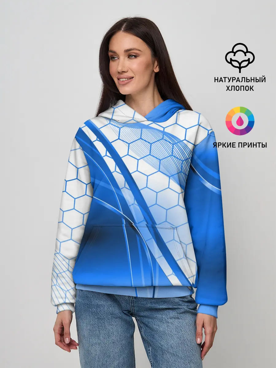 Женское худи / ABSTRACT BLUE
