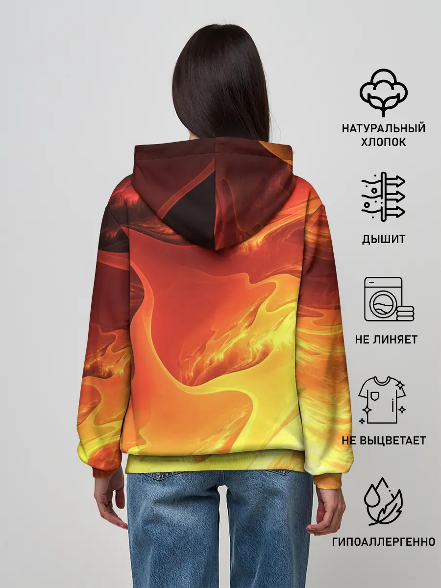 Женское худи / MINECRAFT | ЛАВА