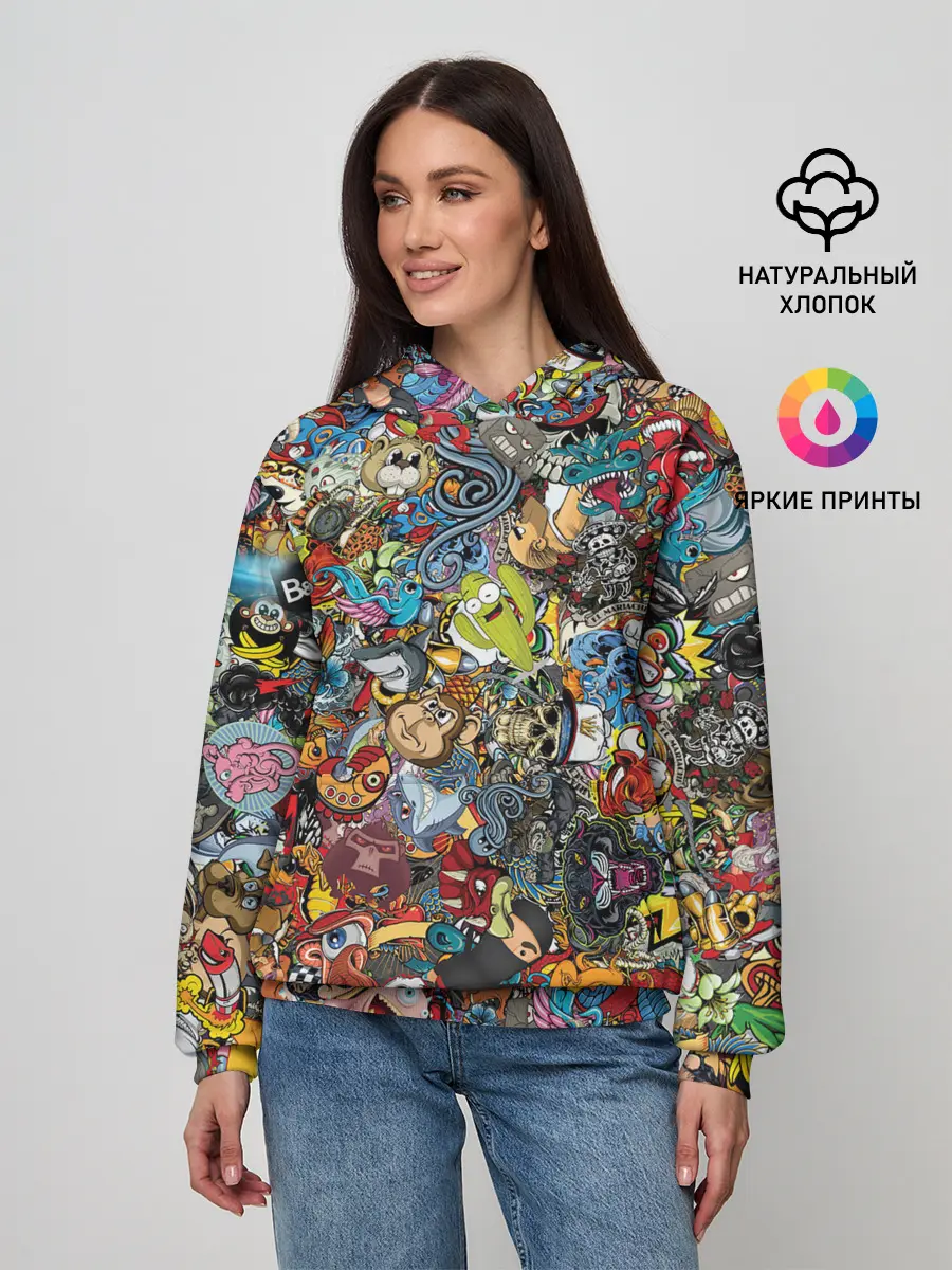 Женское худи / Стикеры