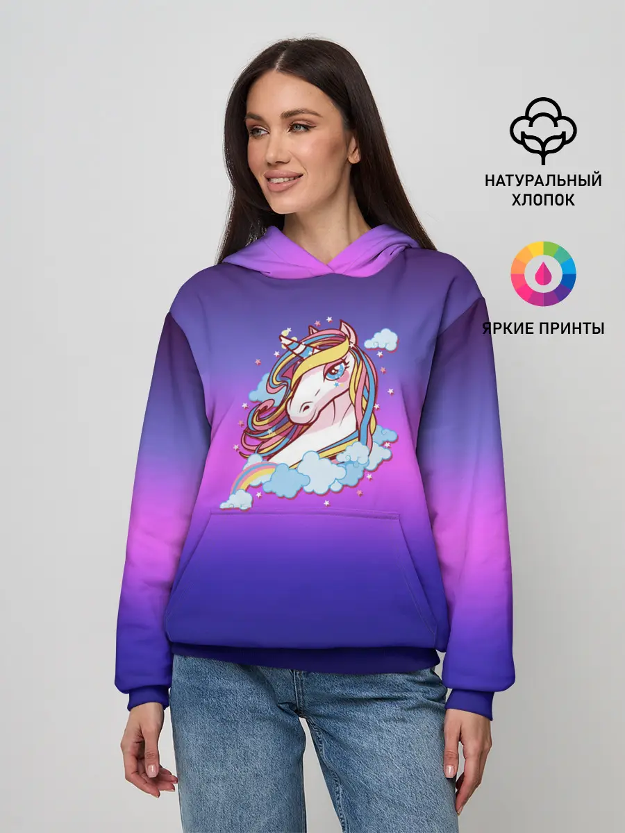 Женское худи / Единорог