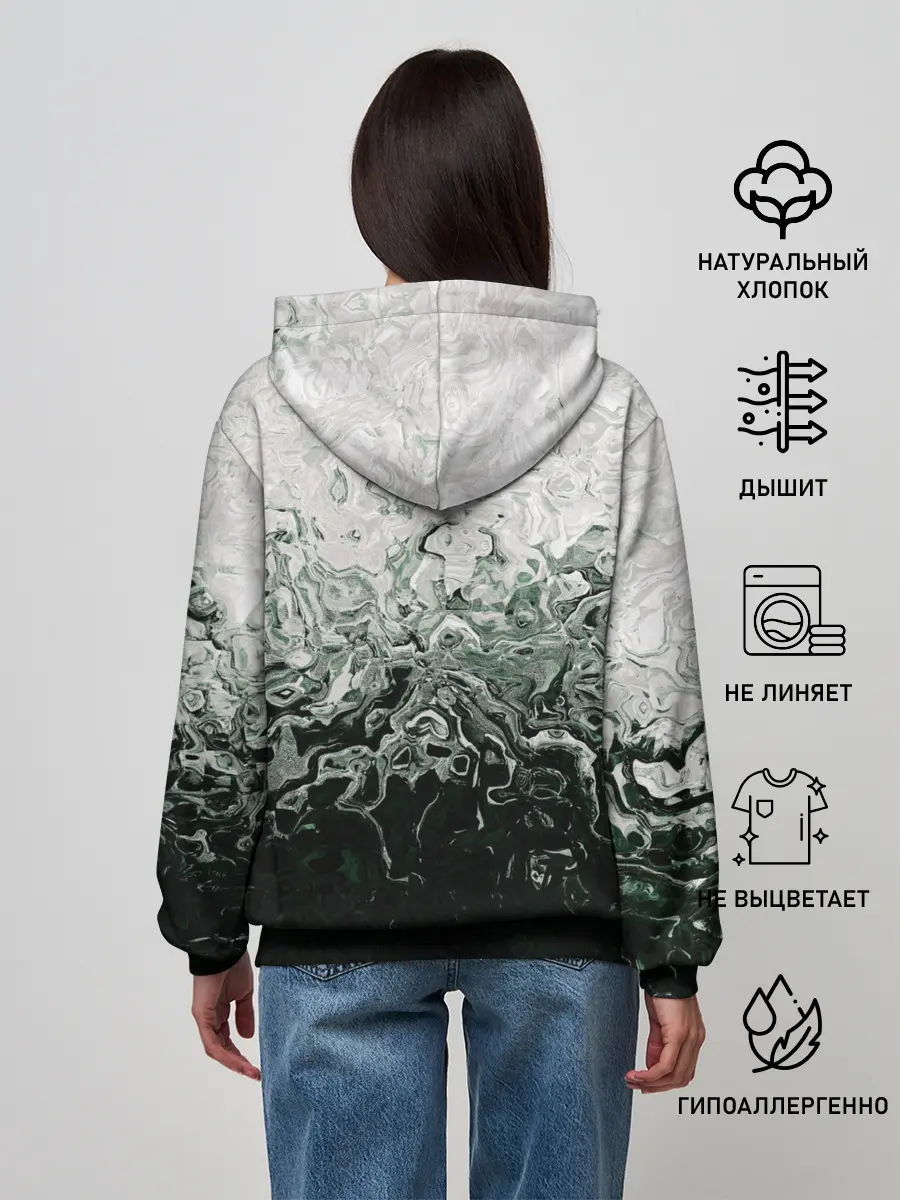 Женское худи / Разводы жидкость абстракция