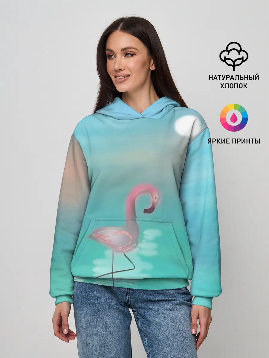 Женское худи / Фламинго