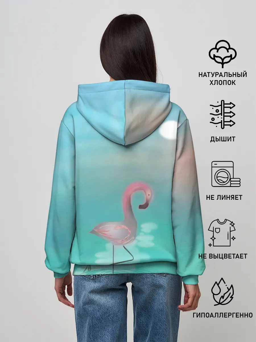Женское худи / Фламинго