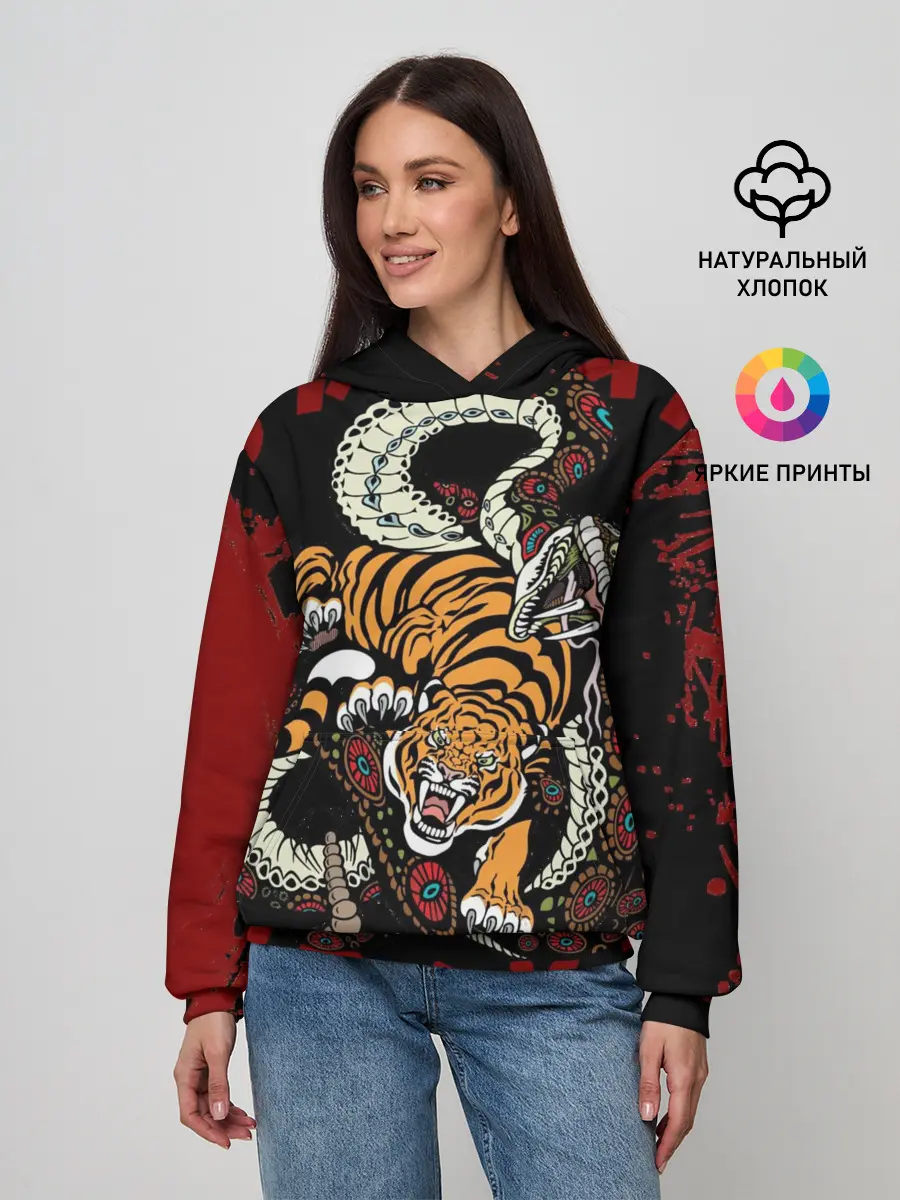 Женское худи / Японский Тигр