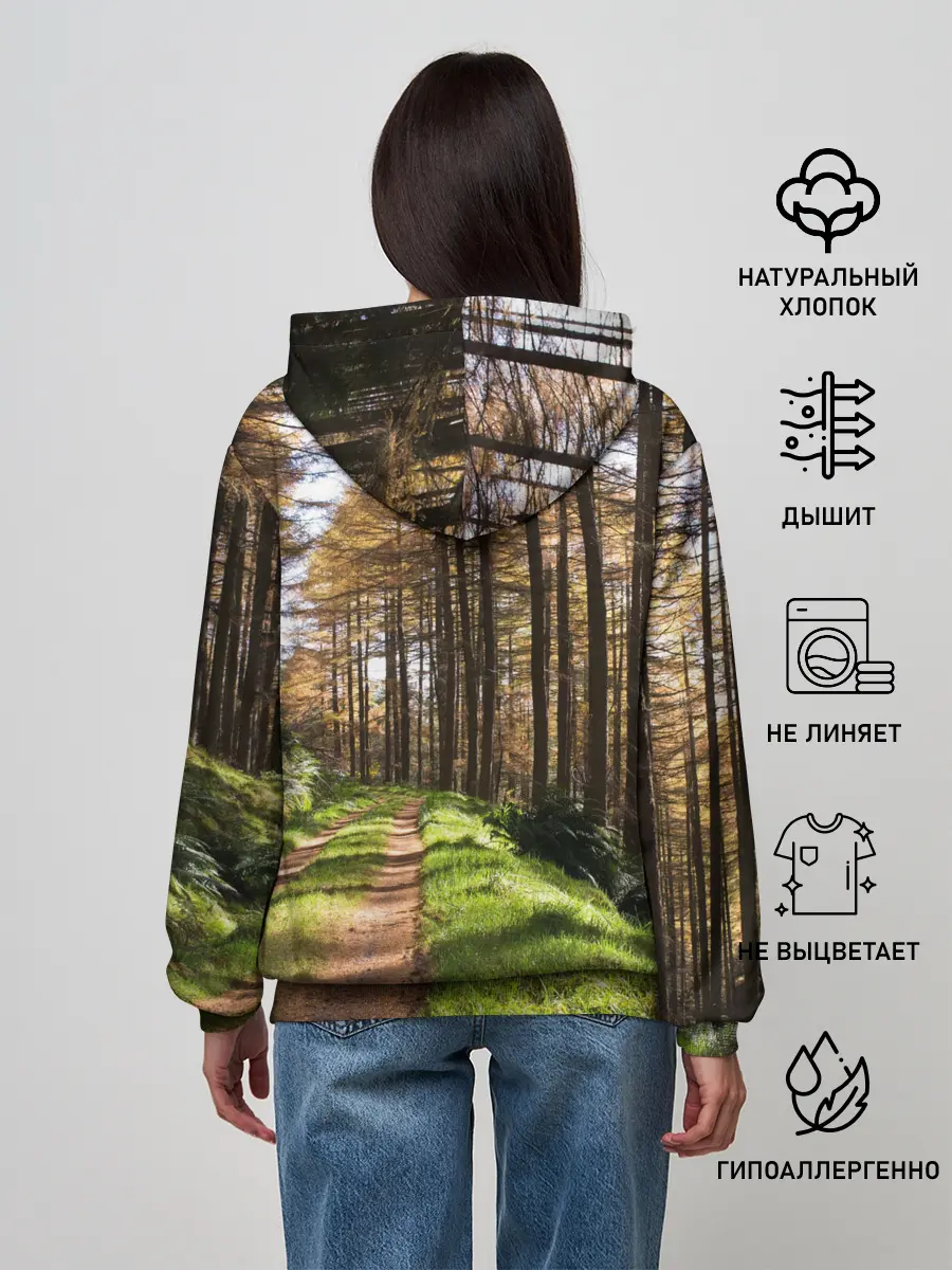 Женское худи / Лес мой храм