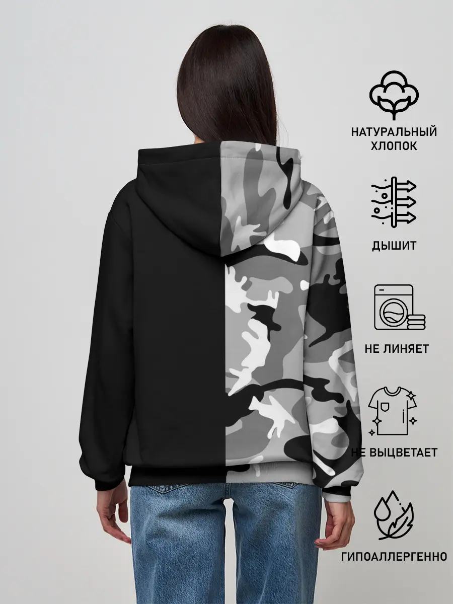 Женское худи / Россия камуфляж