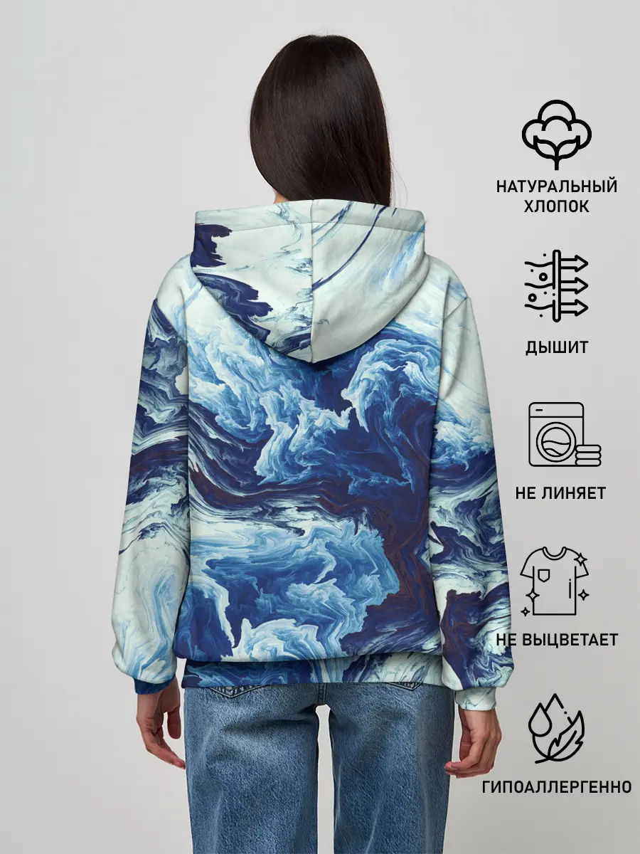 Женское худи / Абстракция смешивание разводы