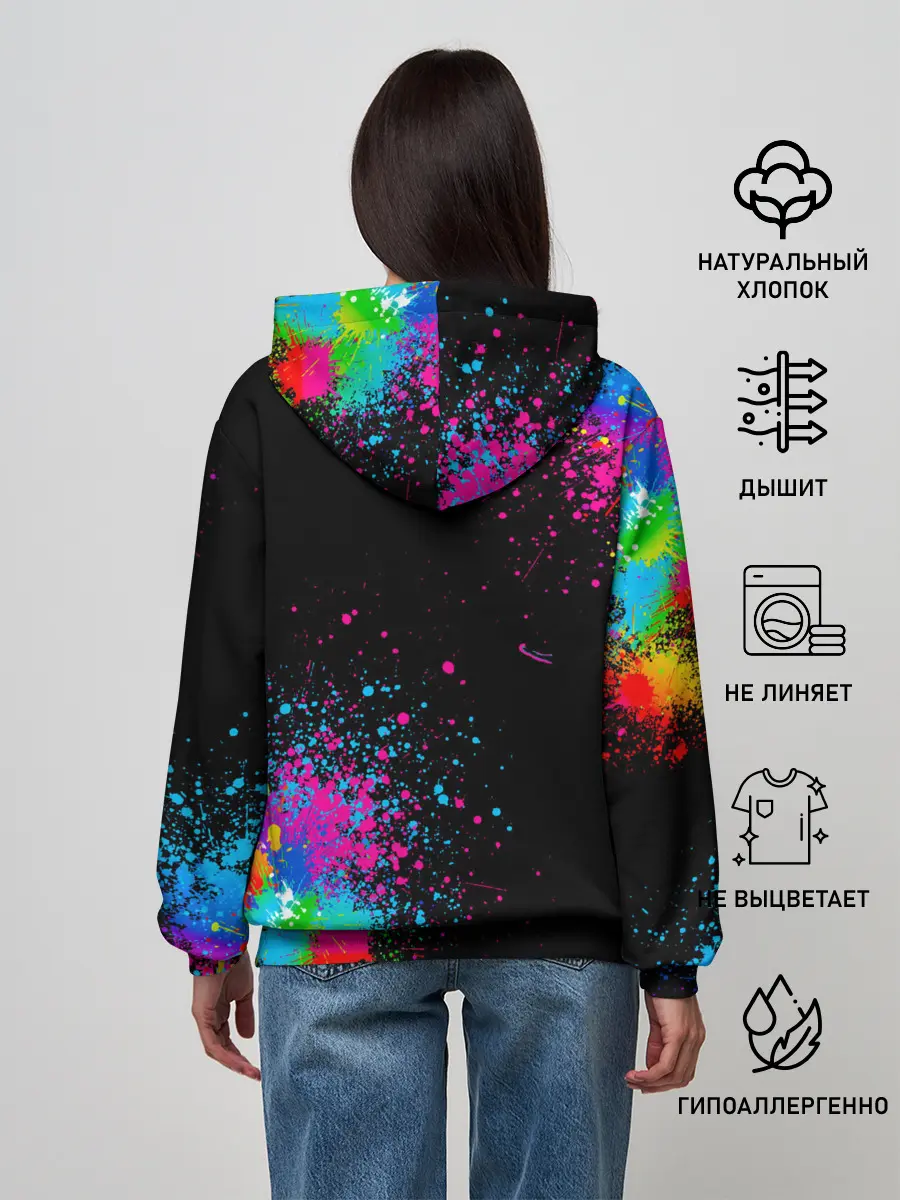 Женское худи / Брызги красок