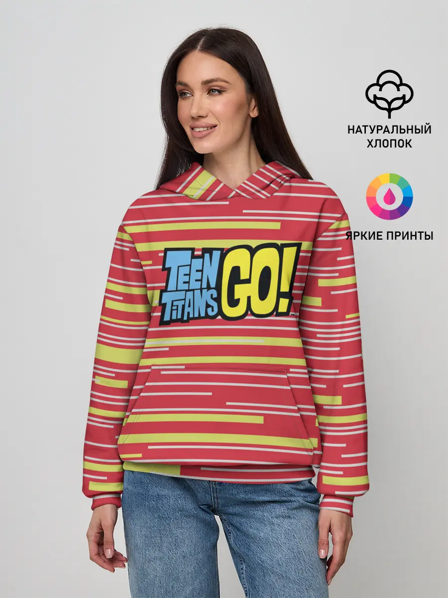 Женское худи / Логотип Юные титаны, вперед!