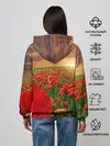 Женское худи / Красный мак на закате