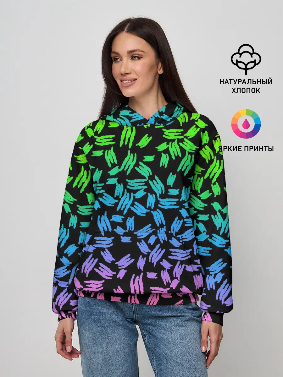 Женское худи / PATTERN MONSTER ENERGY