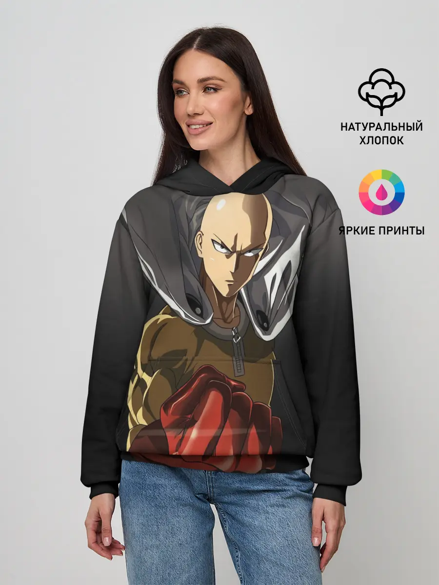 Женское худи / ярость Сайтамы