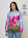 Женское худи / Розовые тюльпаны