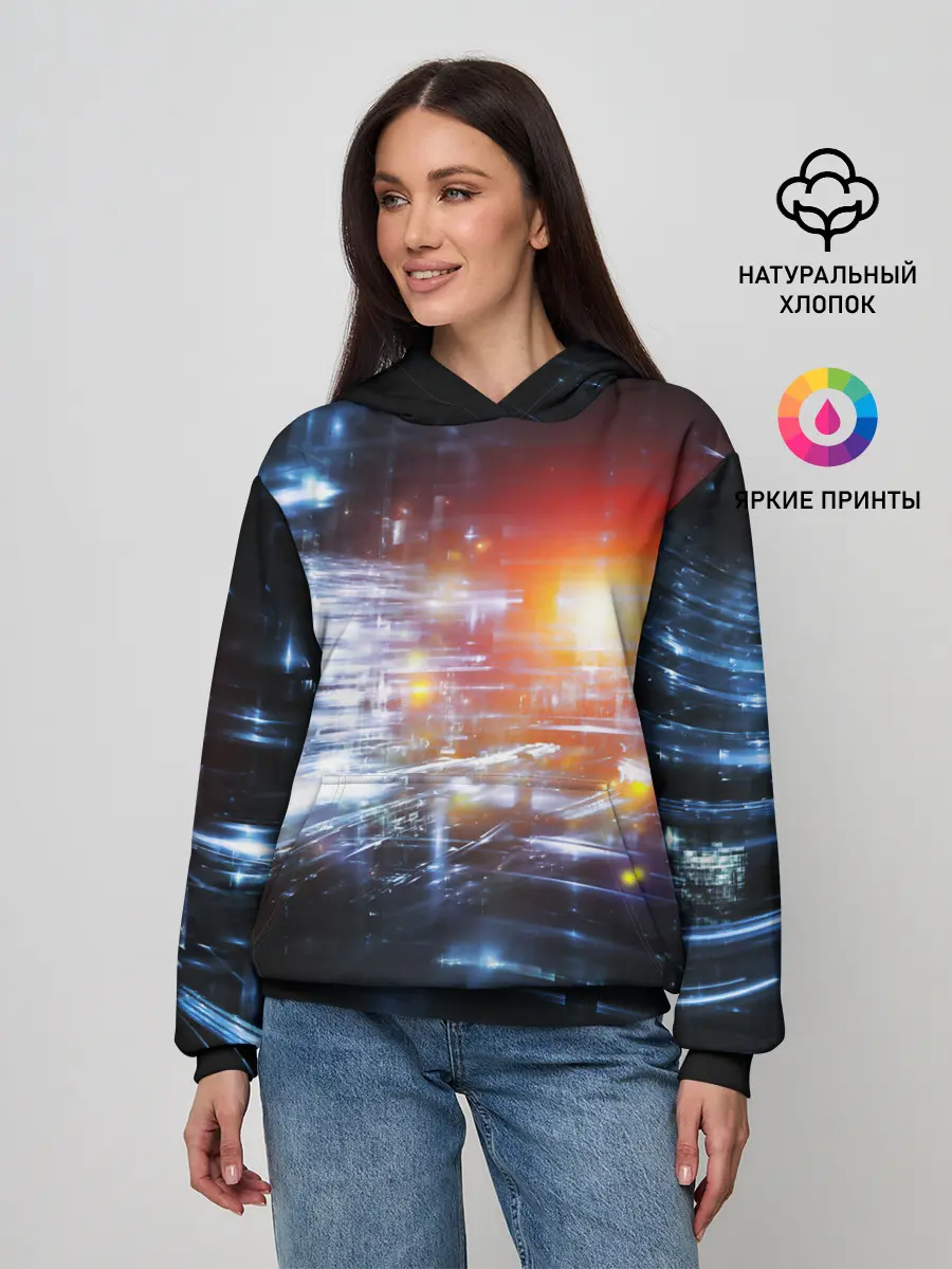 Женское худи / DIGITAL ABSTRACTION