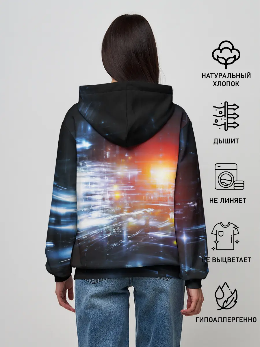 Женское худи / DIGITAL ABSTRACTION