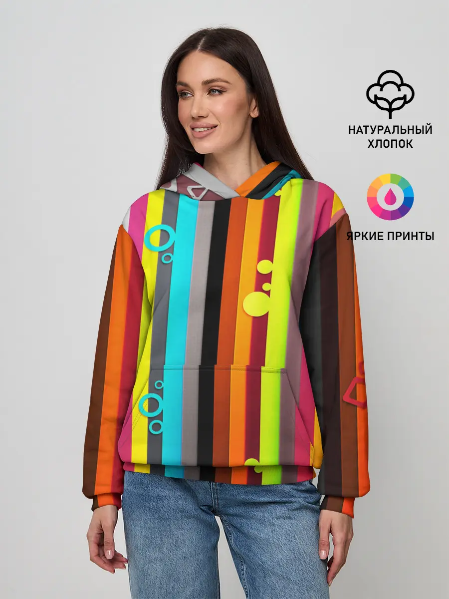 Женское худи / РАДУЖНАЯ ГЕОМЕТРИЯ
