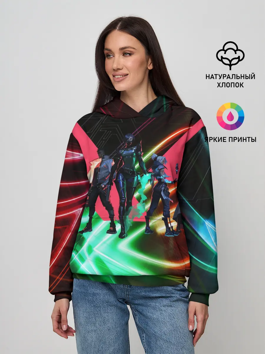 Женское худи / Valorant | Neon