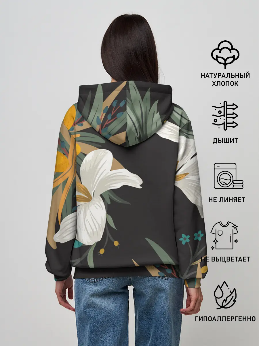 Женское худи / Цветочный арт