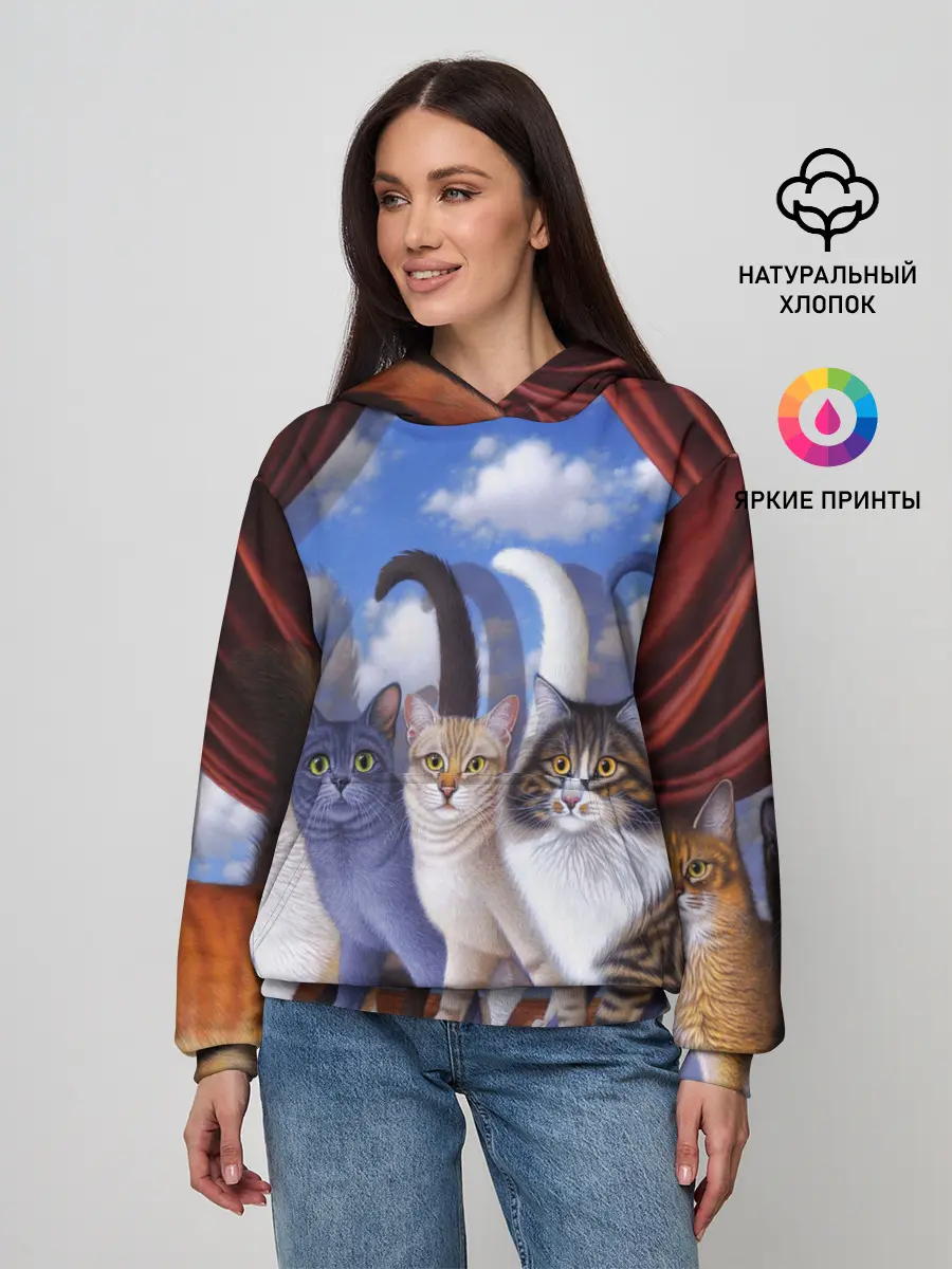 Женское худи / Коты