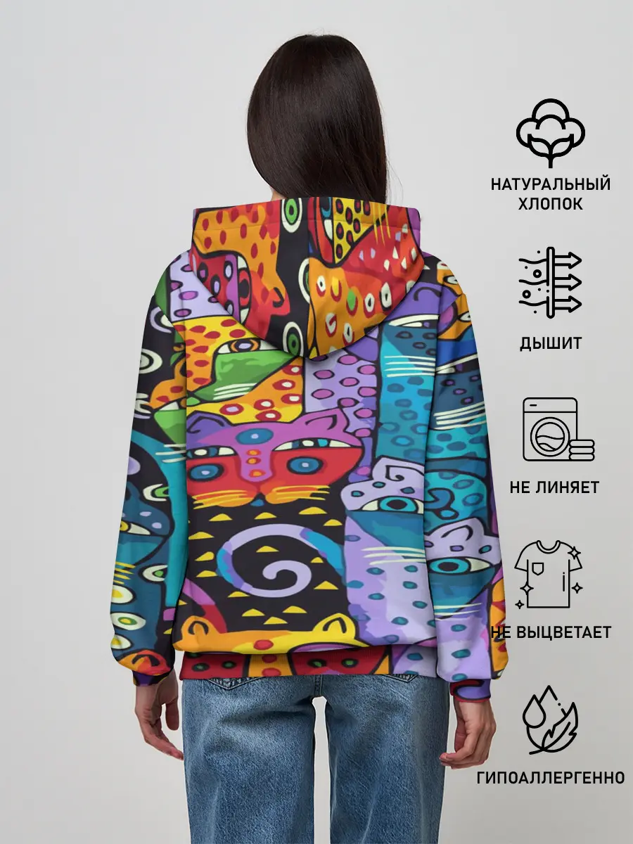 Женское худи / КОТЯТА ЖИВОПИСЬ