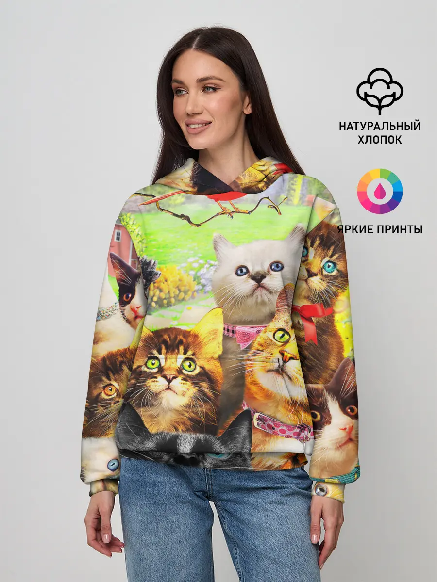 Женское худи / КОТЫ
