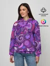 Женское худи / фиолетовый этнический дудлинг